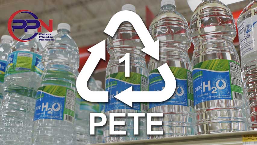 نماد PETE روی پلاستیک